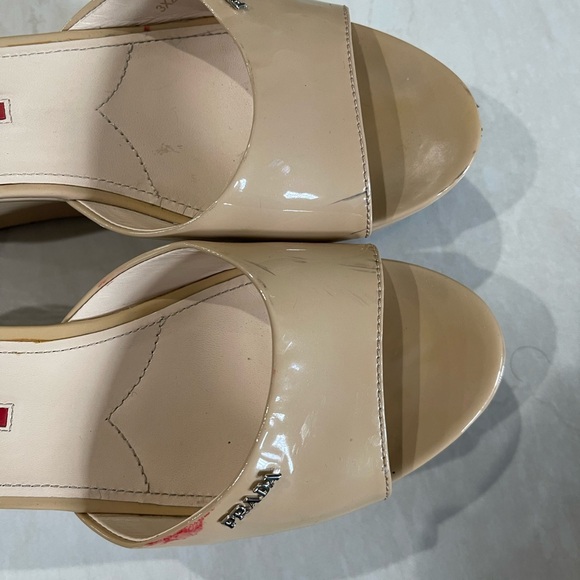 Prada - Beige Wedge Heels - Picture 5 of 7